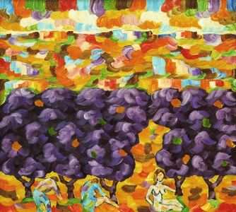 Provence Violet Almond Trees - 90cm x 100cm