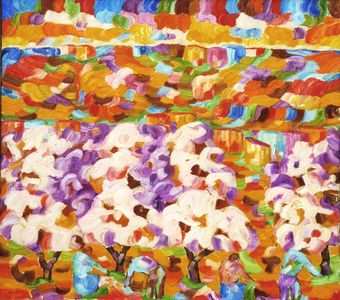 Provence White Almond Trees - 85cm x 95cm