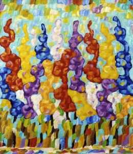 2004 - Dancing Gladioli - 85cm x 95cm